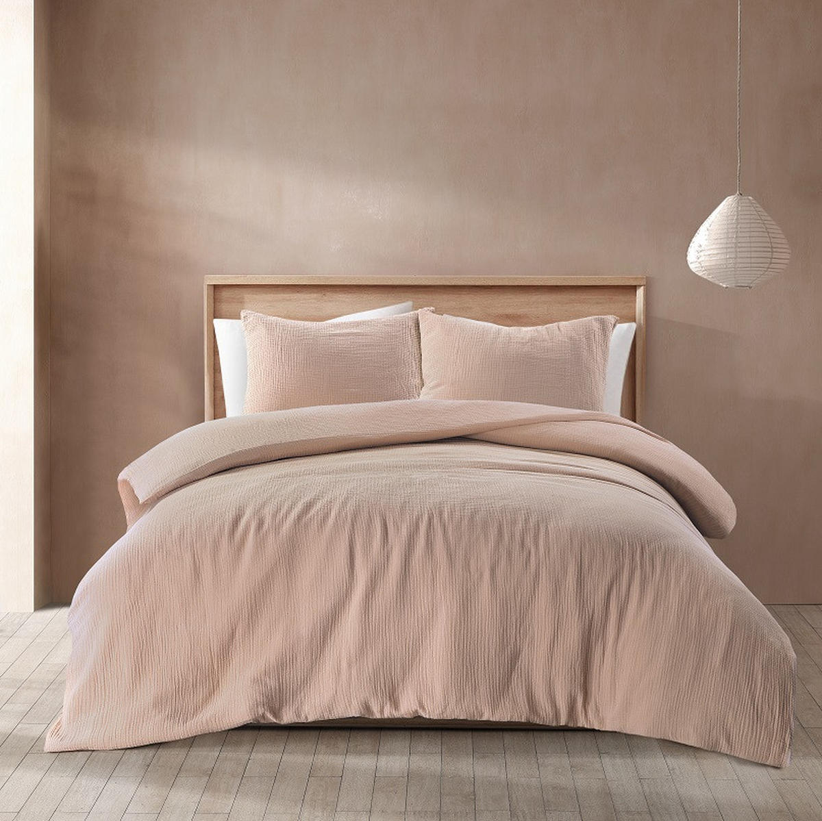 BETTWÄSCHESET Musselin 160/210 cm  100 cm/65 cm  - Beige, Basics, Textil (160/210cm) - Esposa