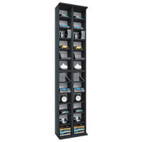 CD-REGAL Schwarz  - Schwarz, KONVENTIONELL, Holzwerkstoff (42/183/20cm) - MID.YOU