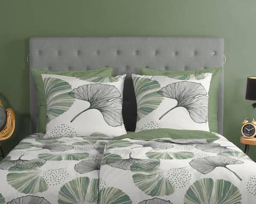 Thumbnail - Wendebettwäsche Gigi, Grün, Textil, Blätter, 155x220 cm, atmungsaktiv, Schlaftextilien, Bettwäsche, Bettwäsche, Renforcé...