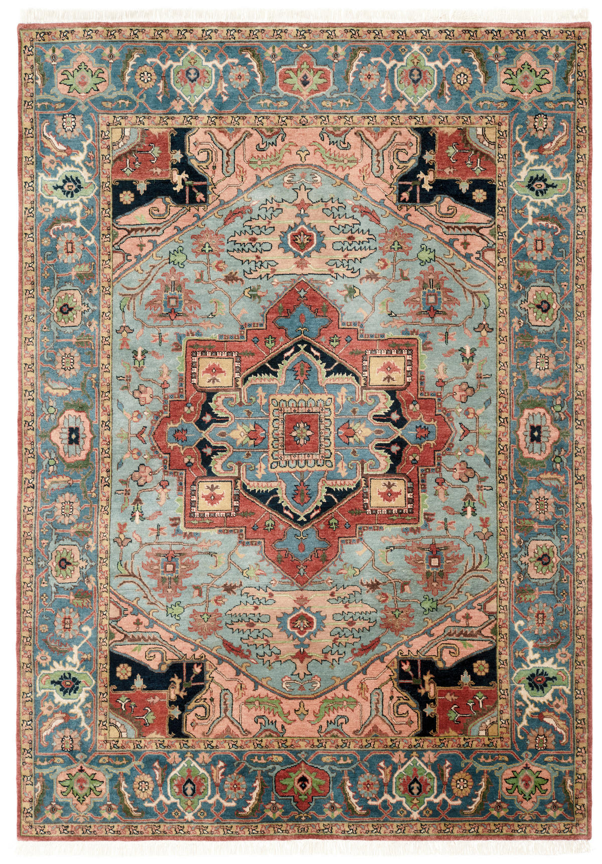 ORIENTTEPPICH 170/240 cm Super Serapi Blau, Hellblau  - Blau/Hellblau, LIFESTYLE, Textil (170/240cm) - Cazaris