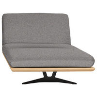 OTTOMANE in Webstoff Blau, Braun  - Blau/Beige, Design, Holz/Textil (114/92/165cm) - Dieter Knoll