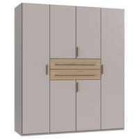 KLEIDERSCHRANK 180/208/65 cm,  in Eichefarben, Kaschmir, 6 Tür(en)  - Kaschmir/Eichefarben, MODERN, Holzwerkstoff (180/208/65cm) - Boxxx