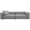 VIERSITZER-SOFA in Chenille Grau  - Schwarz/Grau, Design, Kunststoff/Textil (300/66/104cm) - W.Schillig