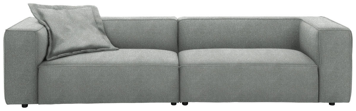 VIERSITZER-SOFA in Chenille Grau  - Schwarz/Grau, Design, Kunststoff/Textil (300/66/104cm) - W.Schillig