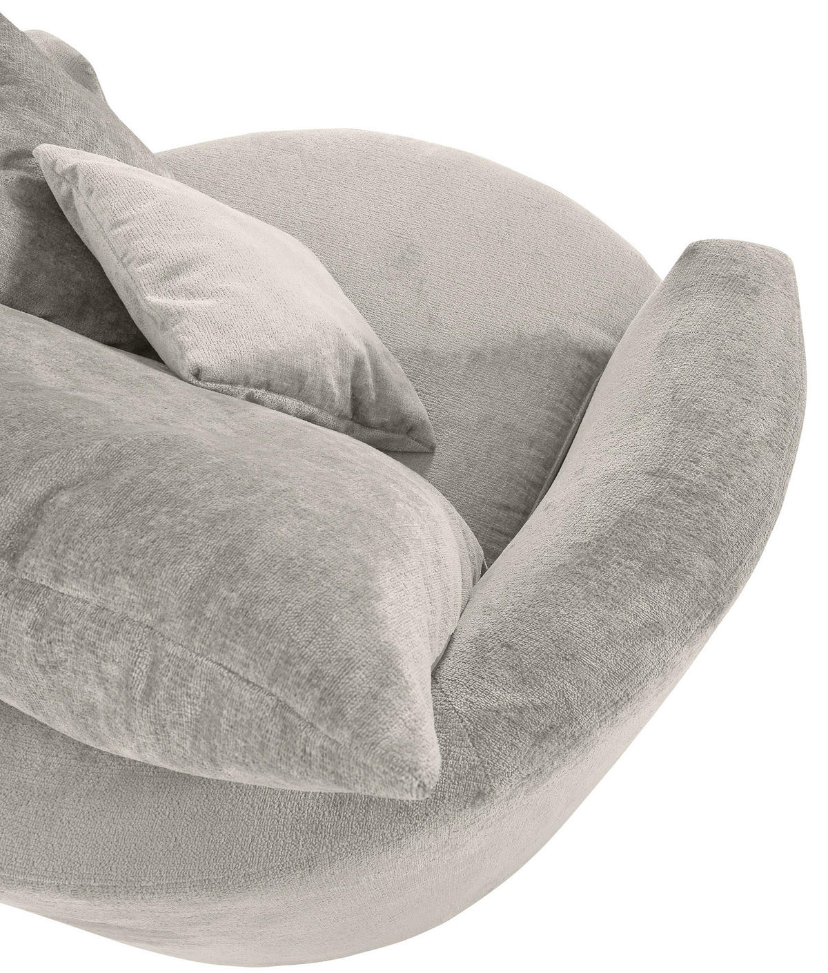 SESSEL in Chenille Hellgrau  - Hellgrau/Schwarz, Konventionell, Textil/Metall (115/72/115cm) - Carryhome
