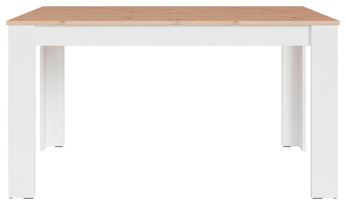 ESSTISCH rechteckig Weiß, Eiche Artisan  - Weiß/Eiche Artisan, LIFESTYLE, Holzwerkstoff (140/75/80cm) - MID.YOU