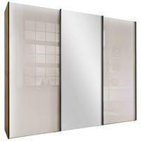SCHWEBETÜRENSCHRANK in Champagner, Eiche Bianco  - Schieferfarben/Eiche Bianco, Konventionell, Glas/Holzwerkstoff (300/217/67cm) - Dieter Knoll