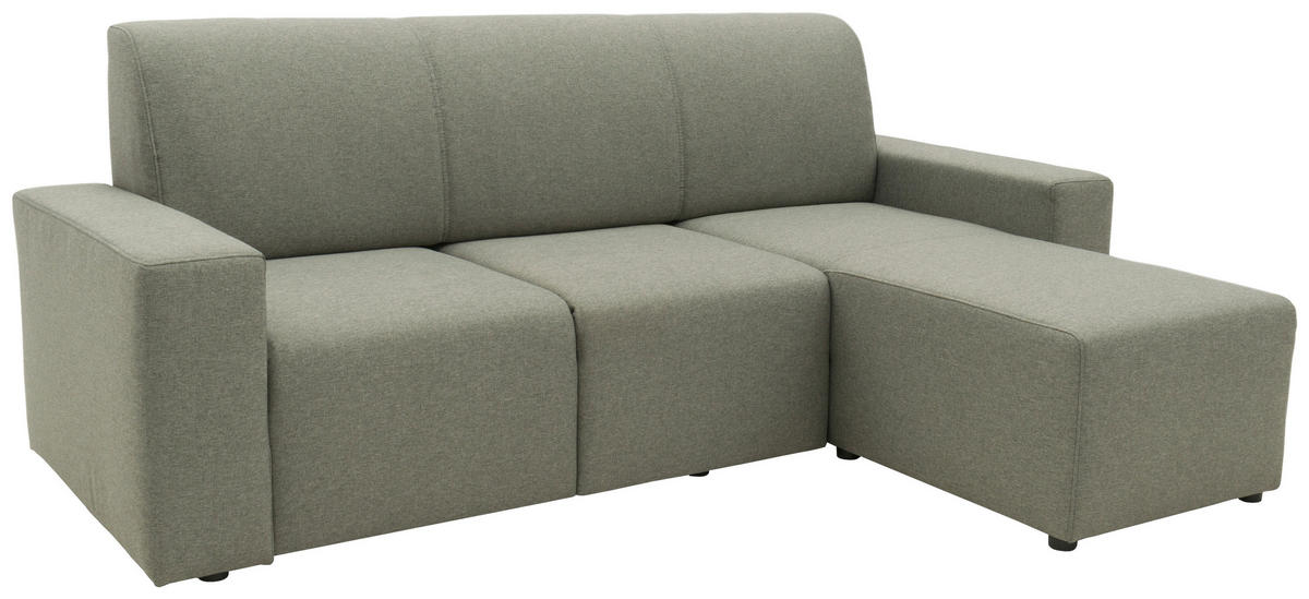 ECKSOFA Looks X Graubraun Webstoff  - Graubraun/Schwarz, Design, Kunststoff/Textil (222/150/88cm) - LOOKS by W.Joop
