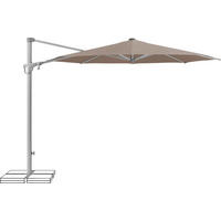 AMPELSCHIRM 300 cm  - Taupe/Silberfarben, KONVENTIONELL, Textil/Metall (300/300cm) - Suncomfort by Glatz