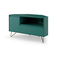 NÍZKA KOMODA, zelená, 100/58/50 cm - zelená/mosadzná, Design, kov/kompozitné drevo (100/58/50cm) - Livetastic