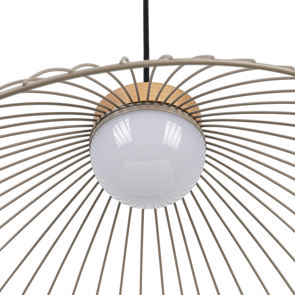 HÄNGELEUCHTE 45/43/22,5 cm  - Sandfarben/Naturfarben, Trend, Holz/Kunststoff (45/43/22,5cm) - Collett's Monde