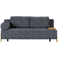SCHLAFSOFA  in Bouclé Schwarz  - Schwarz/Naturfarben, Design, Holz/Textil (211/88/102cm) - Niels Andersson