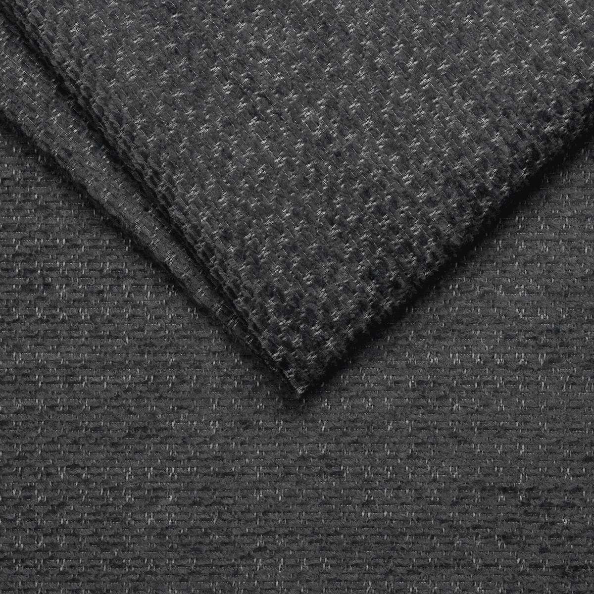 ECKSOFA Chenille Anthrazit  - Anthrazit/Schwarz, Basics, Textil/Metall (183/250cm) - Livetastic