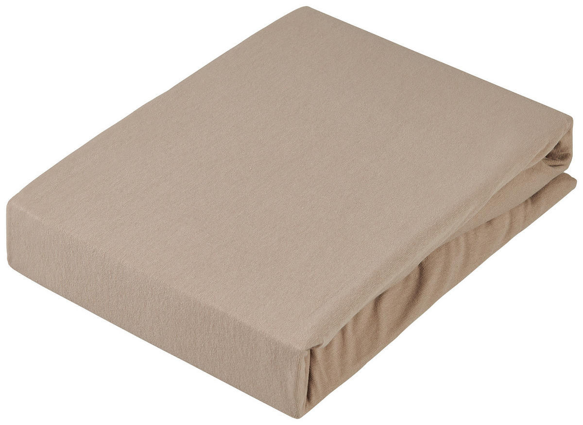 NAPÍN. PLACHTA NA TOPPER, džersej, taupe, 180/220 cm - taupe, Konventionell, textil (180/220cm) - Novel