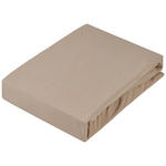TOPPER-SPANNLEINTUCH 180/220 cm Jersey  - Taupe, KONVENTIONELL, Textil (180/220cm) - Novel