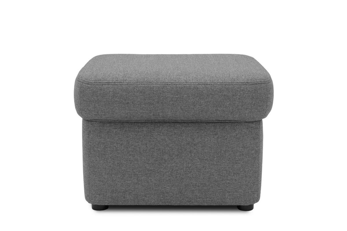 HOCKER in Textil Grau  - Schwarz/Grau, KONVENTIONELL, Kunststoff/Textil (61/40/61cm) - MID.YOU