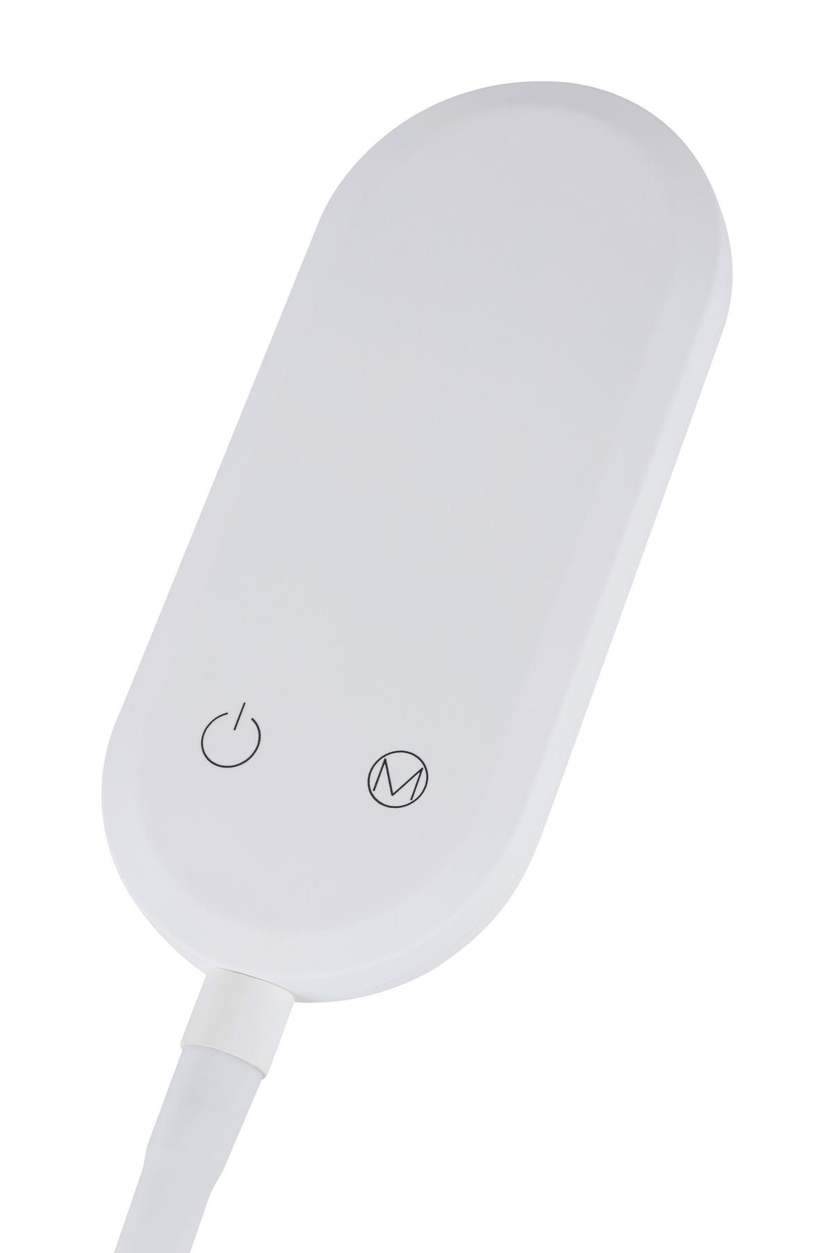 STOLNÍ LED LAMPA, dotykový stmívač, 37,5/15/43,5 cm - bílá, Basics, kov/plast (37,5/15/43,5cm) - Novel
