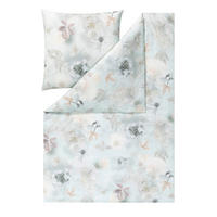 BETTWÄSCHE 2-teilig Winter Leaves Flanell 155/220 cm  - Hellblau, Design, Textil (155/220cm) - Estella