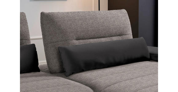 ECKSOFA in Webstoff Graubraun  - Graubraun/Schwarz, KONVENTIONELL, Textil/Metall (273/191cm) - Carryhome