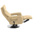 RELAXSESSEL in Leder Beige  - Edelstahlfarben/Beige, Design, Leder/Metall (78/112/85cm) - Cantus