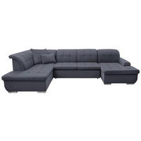 SOFFA i flatväv grå  - silver/grå, Design, metall/textil (208/342/145cm) - Livetastic