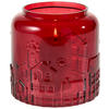 WINDLICHT  - Dunkelrot, LIFESTYLE, Glas (15/15cm) - X-Mas