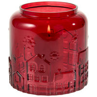 WINDLICHT  - Dunkelrot, LIFESTYLE, Glas (15/15cm) - X-Mas