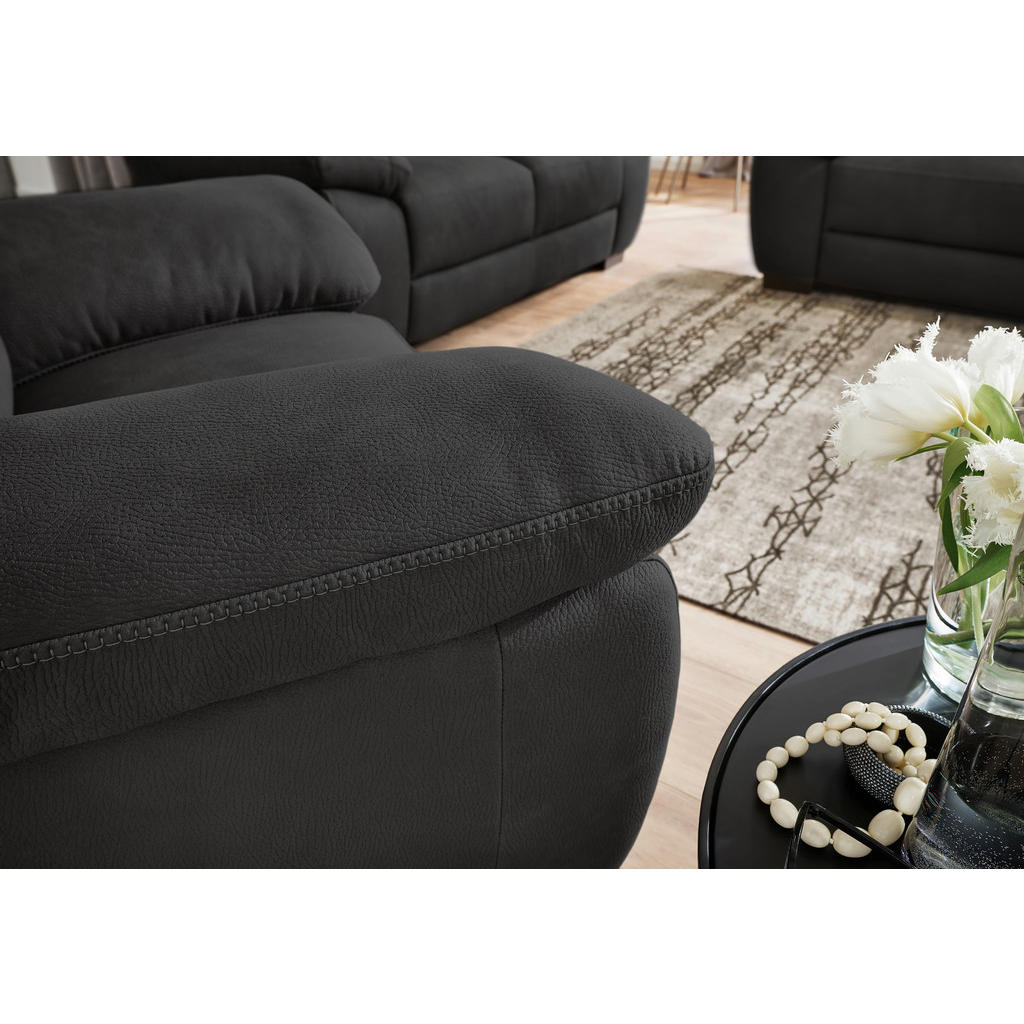 Thumbnail - Livetastic 2-Sitzer-Sofa, Dunkelgrau, Textil, Füllung: Faserbällchen, 210x96x99 cm, Made in EU, Wohnzimmer, Sofas & Couc...