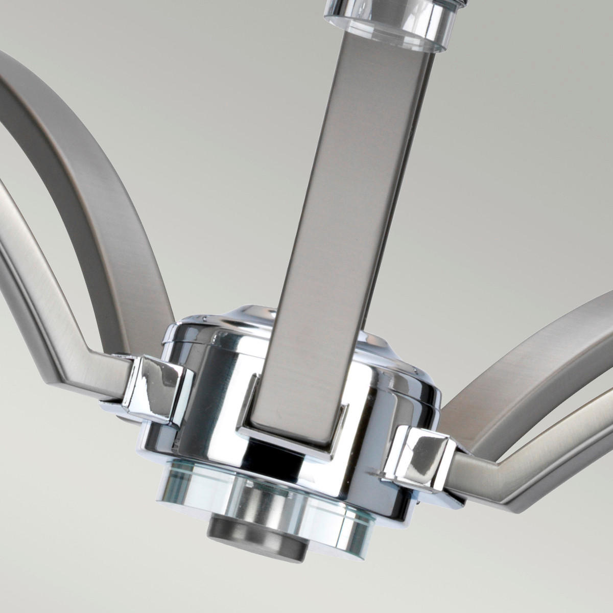 KRONLEUCHTER 64.2/75.6 cm    - Chromfarben/Nickelfarben, Design, Glas/Metall (64.2/75.6cm) - Elstead Lighting