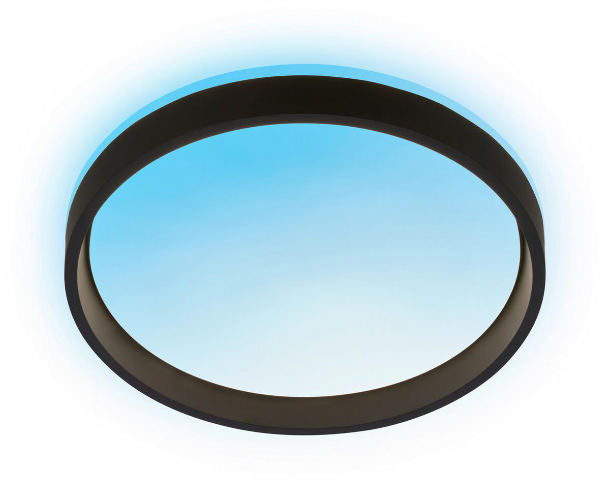 LED-DECKENLEUCHTE Aurie Glow 39/8 cm   - Schwarz, KONVENTIONELL, Kunststoff (39/8cm) - Briloner