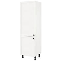 GERÄTEUMBAUSCHRANK 60/216,6/58 cm  in Weiß  - Edelstahlfarben/Weiß, MODERN, Holzwerkstoff/Metall (60/216,6/58cm) - Nobilia