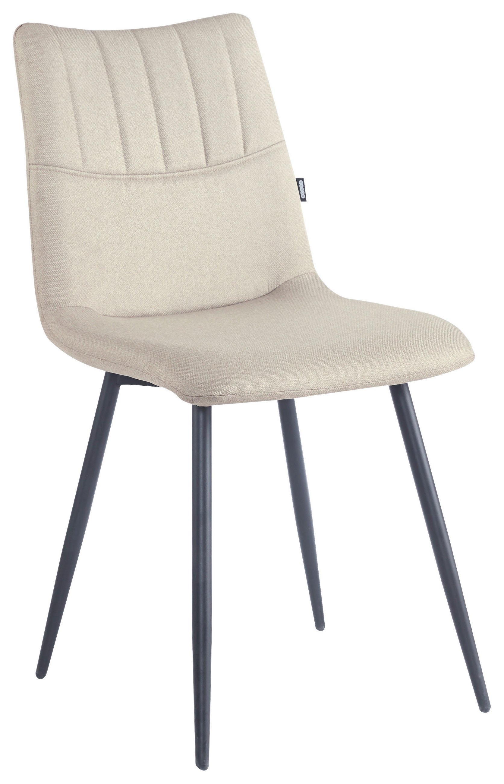 STOL, kovina, tekstil bež  - črna/bež, Design, kovina/tekstil (45/89/58cm) - Boxxx