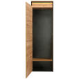 GARDEROBENSCHRANK  in 60/200/38 cm  - Schwarz/Eiche Artisan, Design, Holzwerkstoff (60/200/38cm) - Voleo
