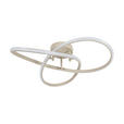 LED-DECKENLEUCHTE 55/55/15 cm   - Sandfarben/Chromfarben, Design, Kunststoff/Metall (55/55/15cm) - Novel