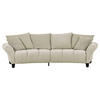 BIGSOFA Flachgewebe Beige  - Beige/Schwarz, KONVENTIONELL, Holz/Textil (290/78/115cm) - Carryhome