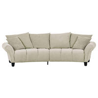 BIGSOFA in Flachgewebe Beige  - Beige/Schwarz, Konventionell, Holz/Textil (290/78/115cm) - Carryhome