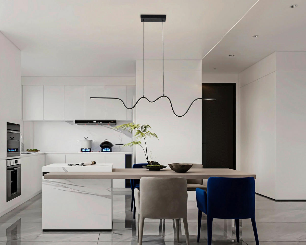 HÄNGELEUCHTE 100/8/120 cm   - Schwarz, Trend, Kunststoff/Metall (100/8/120cm) - Collet's Monde