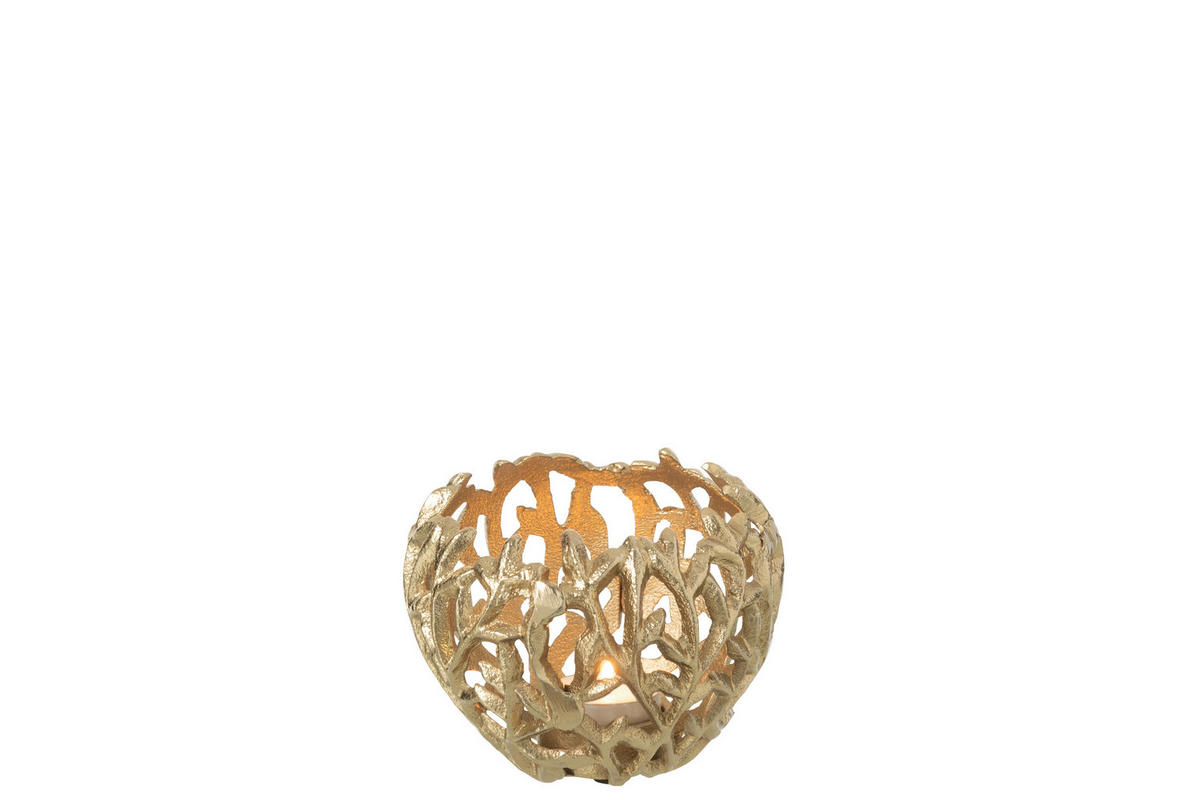 KERZENHALTER - Goldfarben, Basics, Metall (13/13/10cm)