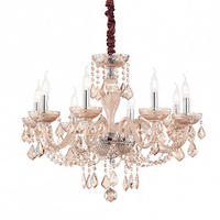 KRONLEUCHTER 78/71-176 cm   - Bernsteinfarben, KONVENTIONELL, Glas/Metall (78/71-176cm) - Ideal Lux