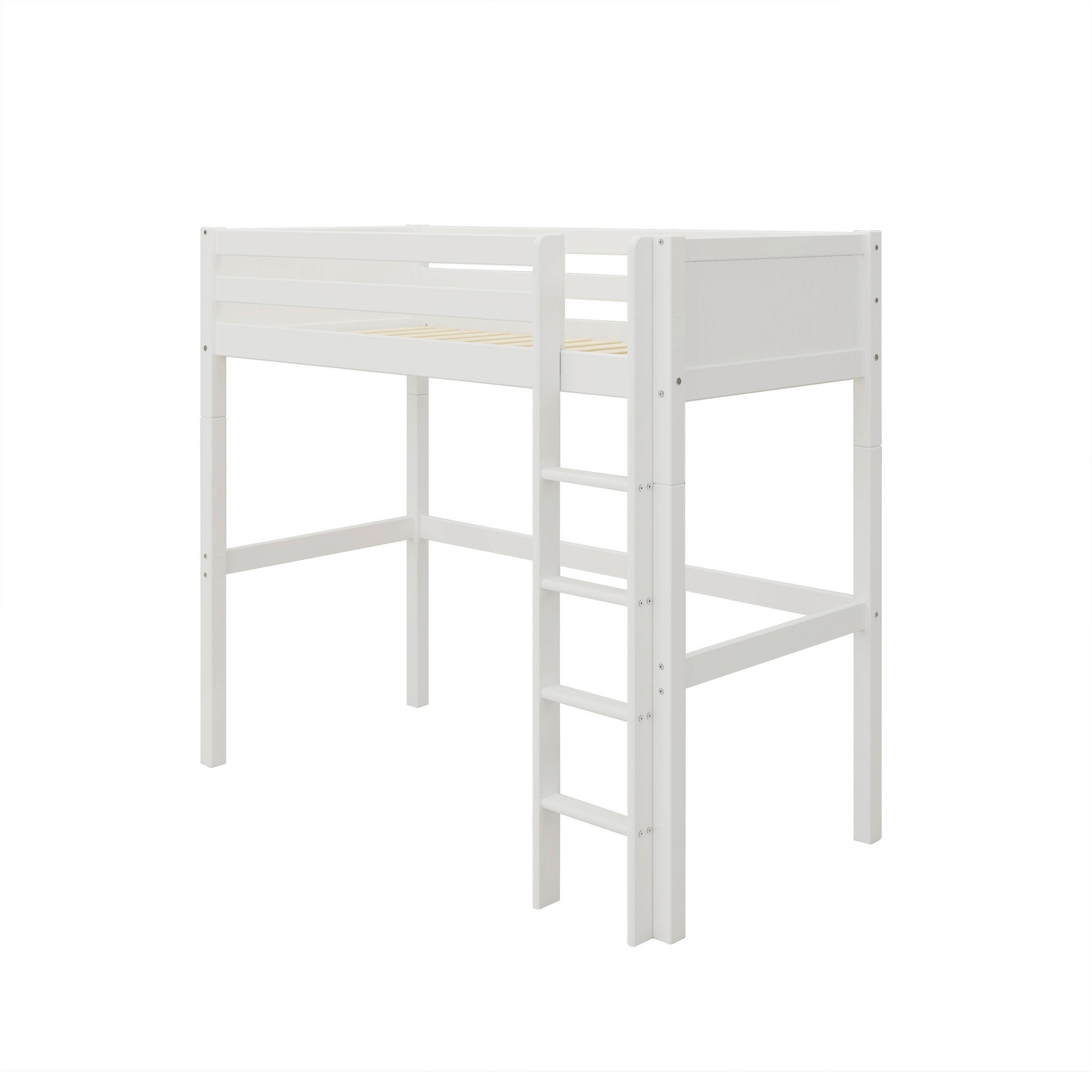 HOCHBETT 90/200 cm,  in Absturzsicherung, Leiter, Rollrost  - Weiß, MODERN, Holz (90/200cm) - Chameo