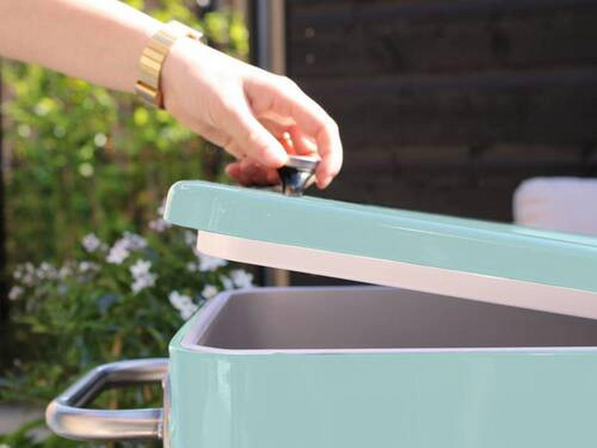 KÜHLBOX RETRO KÜHLER Mintgrün 76 l  - Mintgrün, KONVENTIONELL, Metall (43,00/89,00/92,00cm) - Ambia Garden