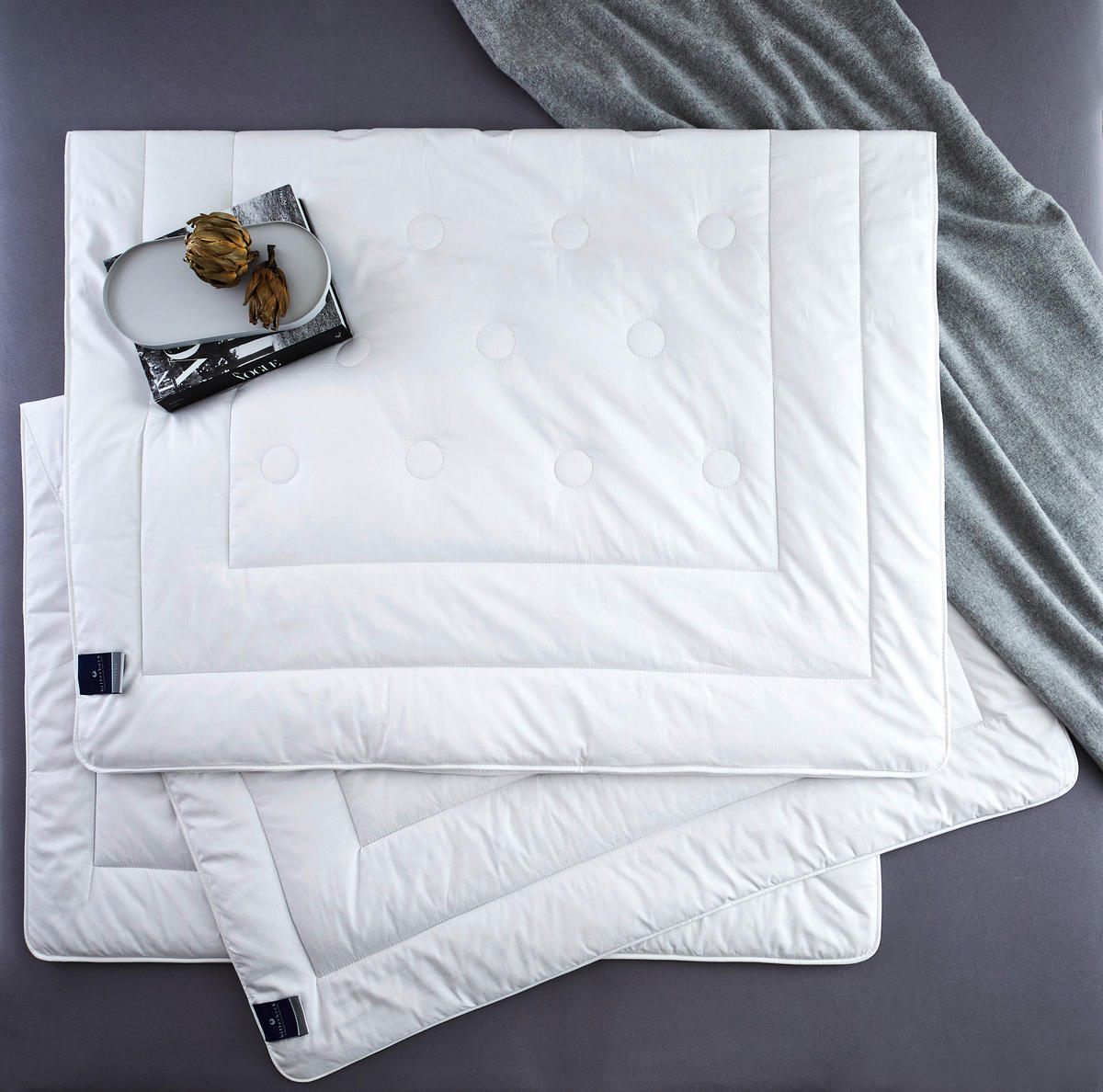 CELOLETNA PREŠITA ODEJA Brilliant Uno 240/200 cm  - bela, Konvencionalno, tekstil (240/200cm) - Billerbeck