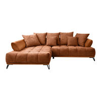 ECKSOFA Eckteil  Kupferfarben Chenille  - Schwarz/Kupferfarben, MODERN, Textil/Metall (184/262cm) - MID.YOU