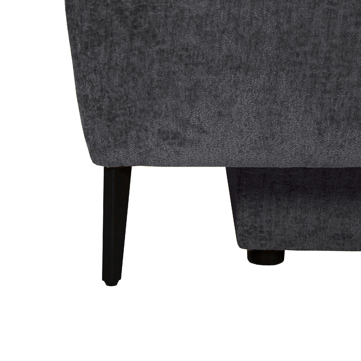SCHLAFSOFA Webstoff Dunkelgrau  - Dunkelgrau/Schwarz, MODERN, Textil/Metall (200/90/100cm) - Ti'me