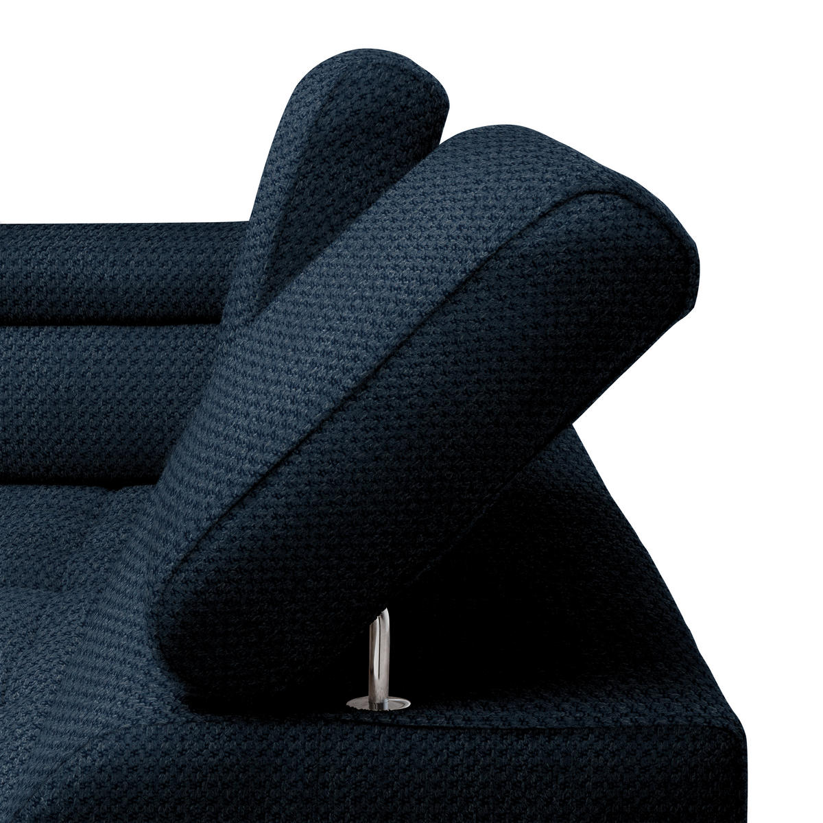 HÖRNSOFFA i chenille, vävt tyg mörkblå  - svart/mörkblå, Modern, textil/plast (106/283cm) - MID.YOU