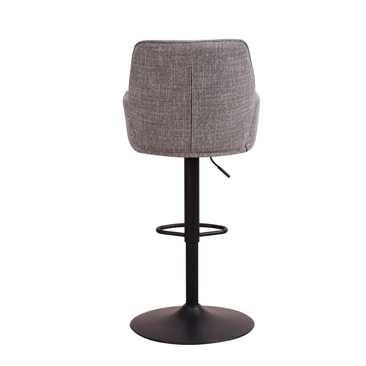 SADA BAROVÝCH ŽIDLÍ 2 kusy - černá/světle šedá, Moderní, kov/textil (54/100/58cm) - MID.YOU