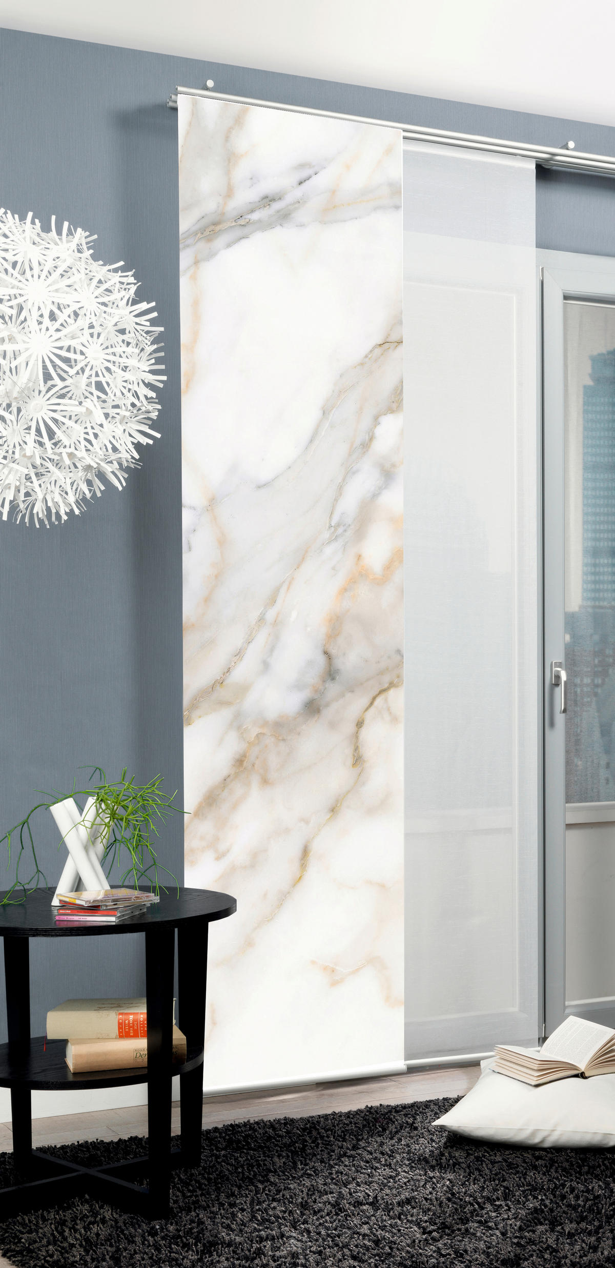 FLÄCHENVORHANG   blickdicht   60/245 cm  - Naturfarben, Design, Textil (60/245cm)