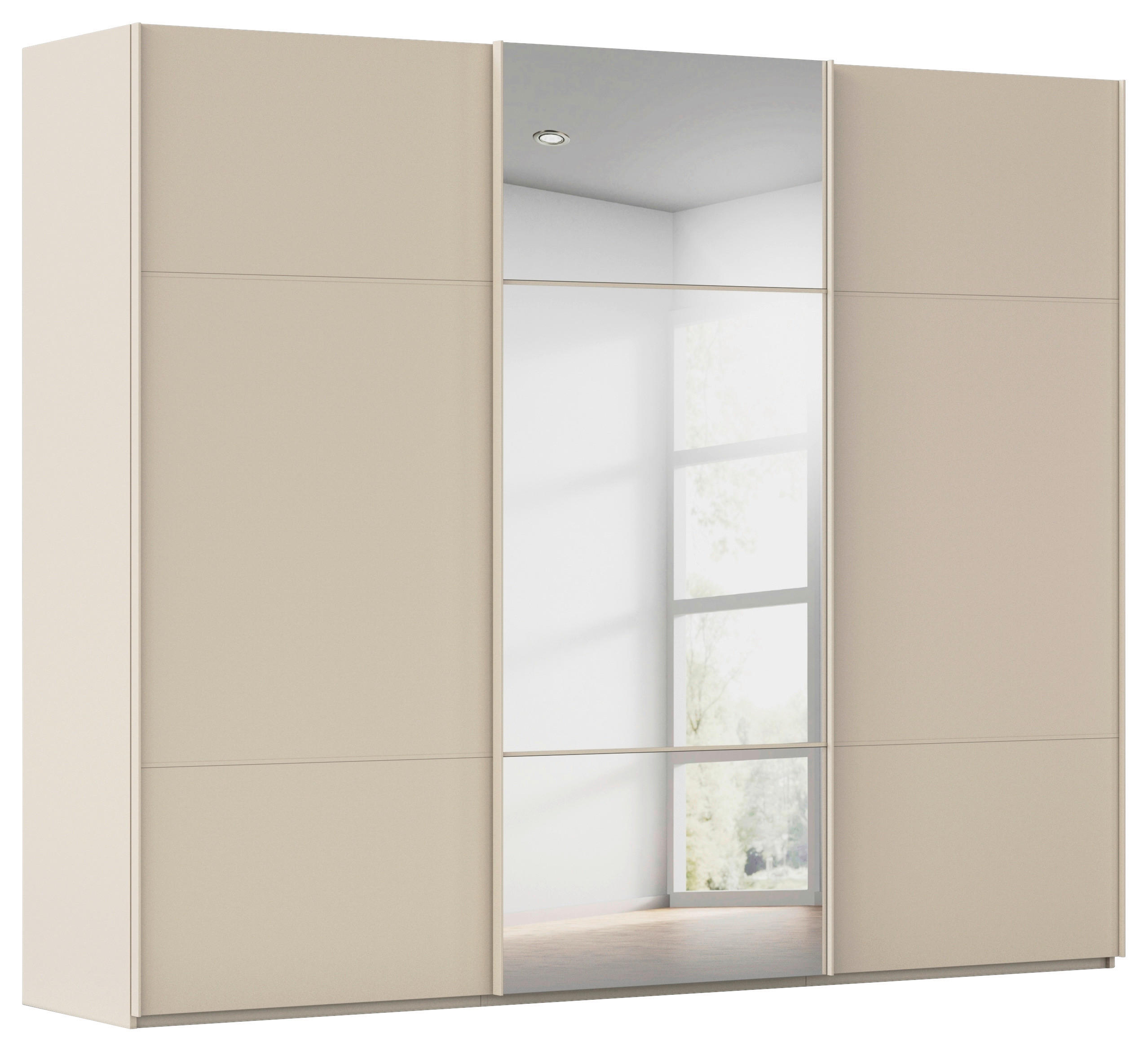 SCHWEBETÜRENSCHRANK  in Champagner  - Champagner, KONVENTIONELL, Glas/Holzwerkstoff (301/223/68cm) - Novel