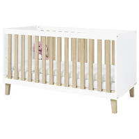 GITTERBETT LUMI 140/70 cm  - Eichefarben/Weiß, Design, Holz/Holzwerkstoff (140/70cm) - Pinolino