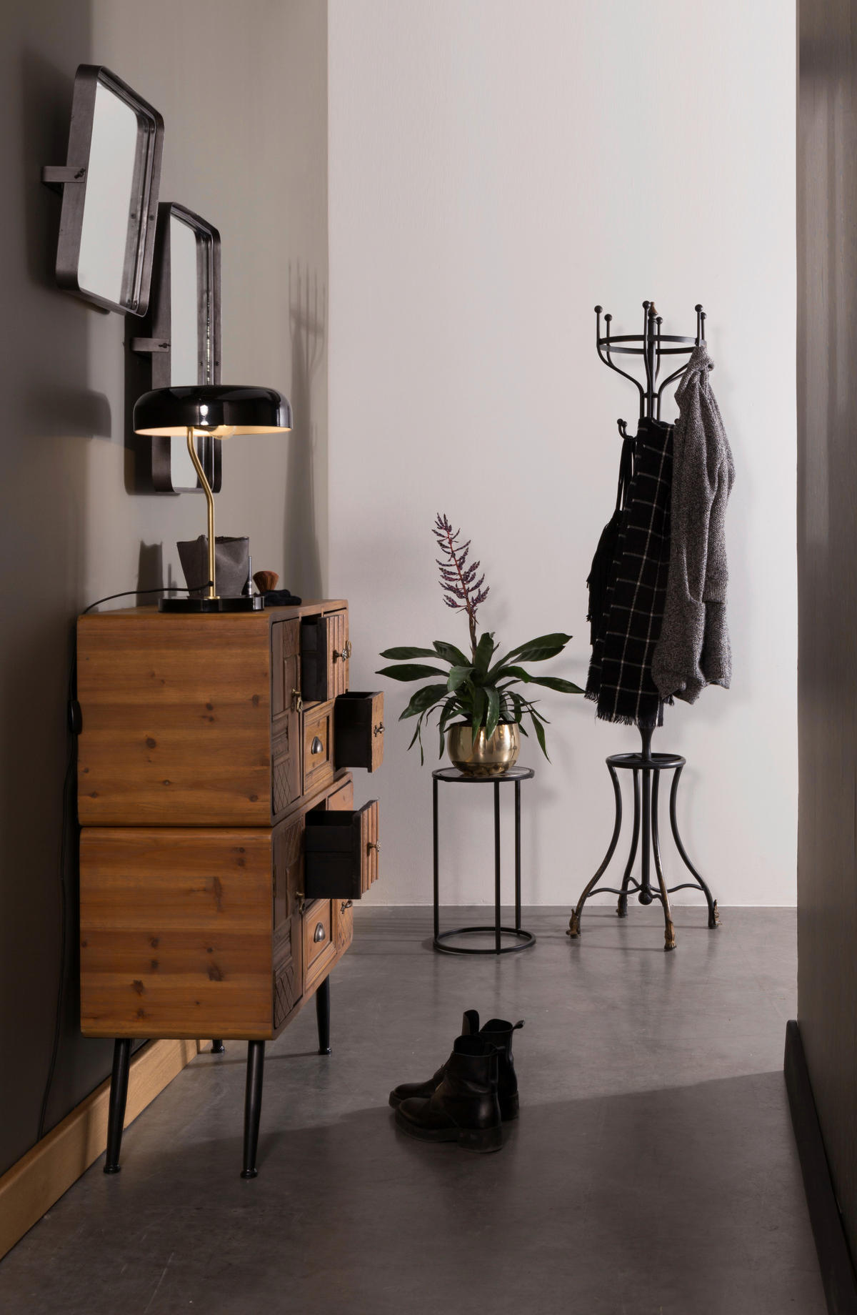 TISCHLEUCHTE - Schwarz/Bronzefarben, LIFESTYLE, Metall (30/42cm) - Zuiver